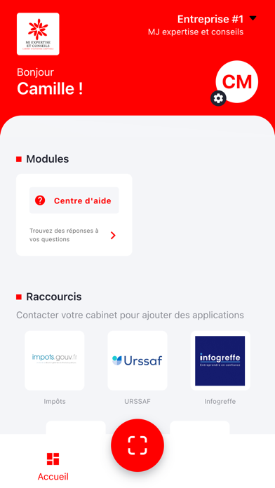 Suivi et échanges avec le cabinet dans l'application